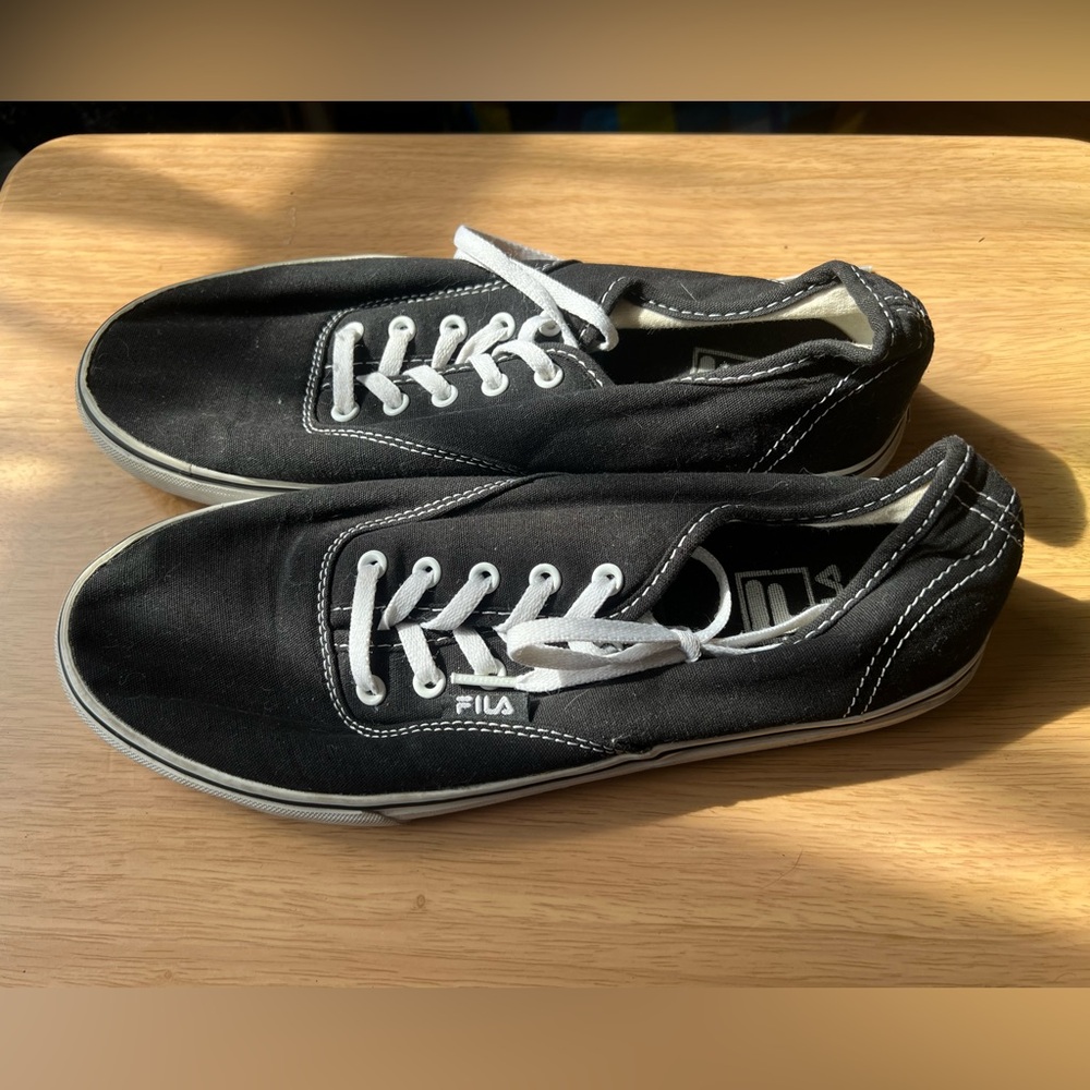 Fila Men's Black Canvas Shoes